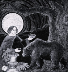 Artio (Celtic Bear Goddess), 2011, 19" x 17"